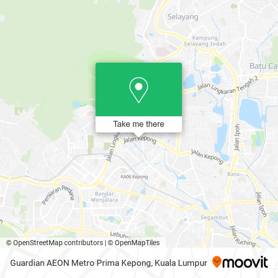 Guardian AEON Metro Prima Kepong map