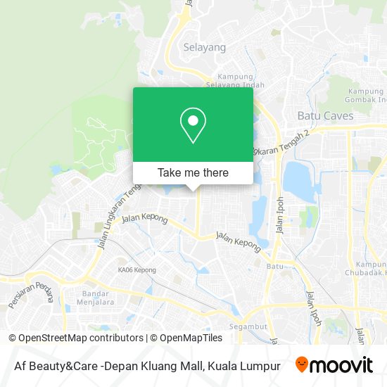 Peta Af Beauty&Care -Depan Kluang Mall