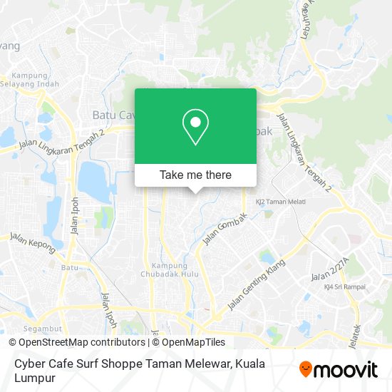 Peta Cyber Cafe Surf Shoppe Taman Melewar