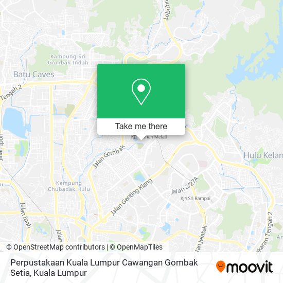 Perpustakaan Kuala Lumpur Cawangan Gombak Setia map