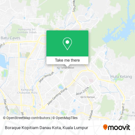 Boraque Kopitiam Danau Kota map