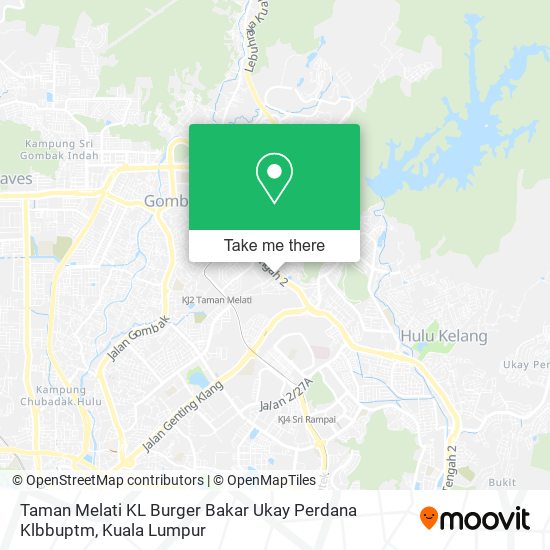 Peta Taman Melati KL Burger Bakar Ukay Perdana Klbbuptm