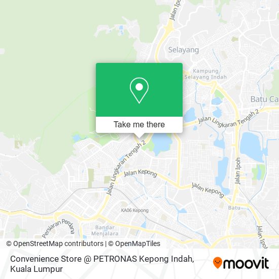 Peta Convenience Store @ PETRONAS Kepong Indah