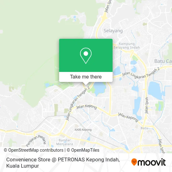 Convenience Store @ PETRONAS Kepong Indah map