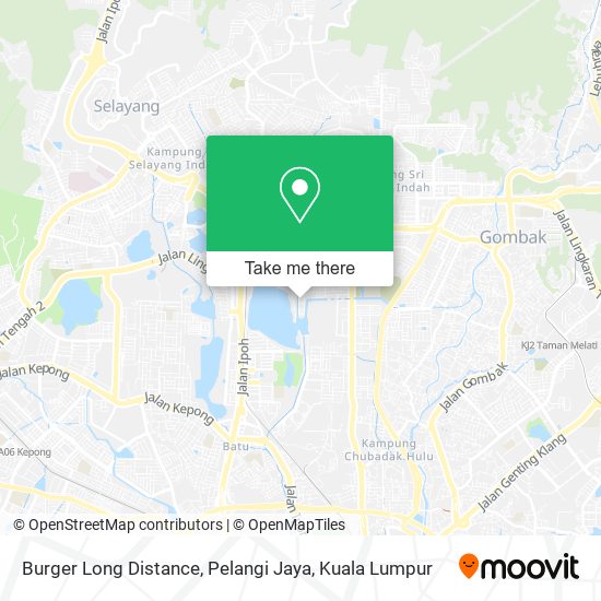 Burger Long Distance, Pelangi Jaya map