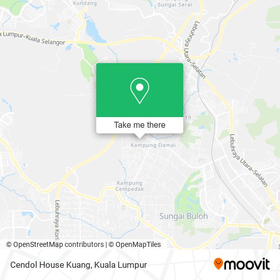 Cendol House Kuang map