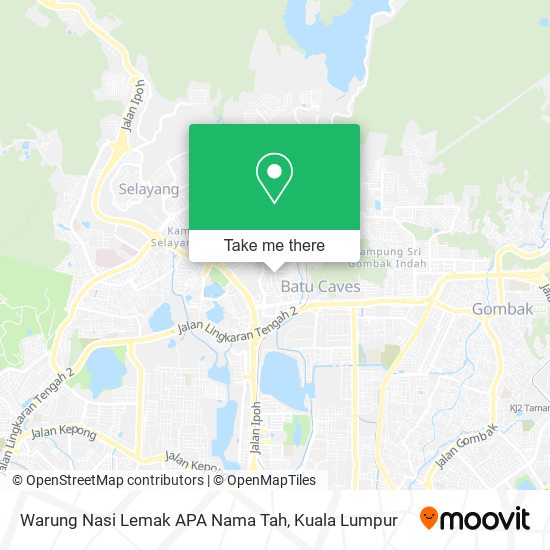 Peta Warung Nasi Lemak APA Nama Tah