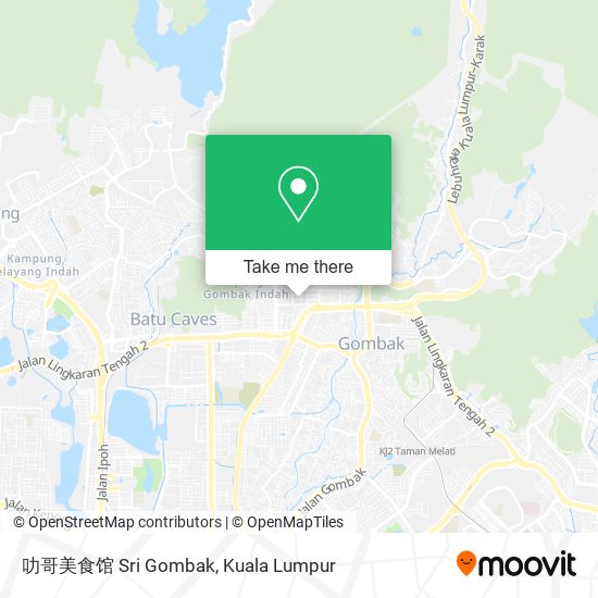 叻哥美食馆 Sri Gombak map