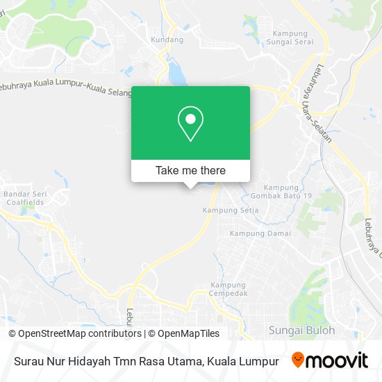 Surau Nur Hidayah Tmn Rasa Utama map