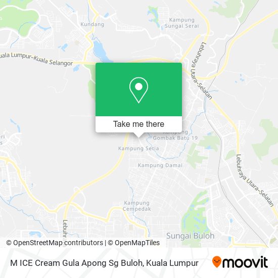 M ICE Cream Gula Apong Sg Buloh map