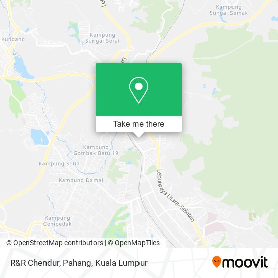 Peta R&R Chendur, Pahang