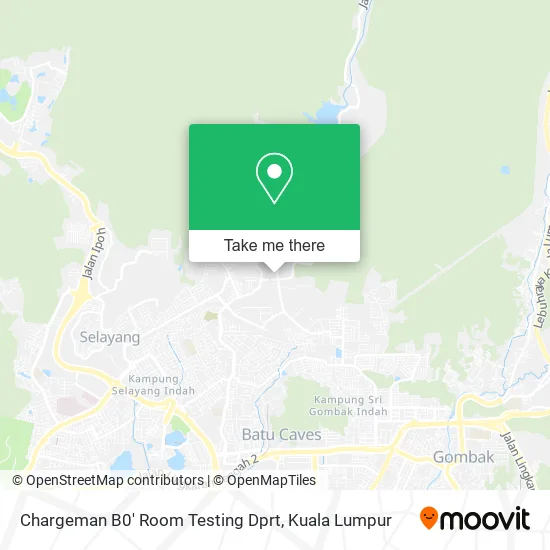 Chargeman B0' Room Testing Dprt map