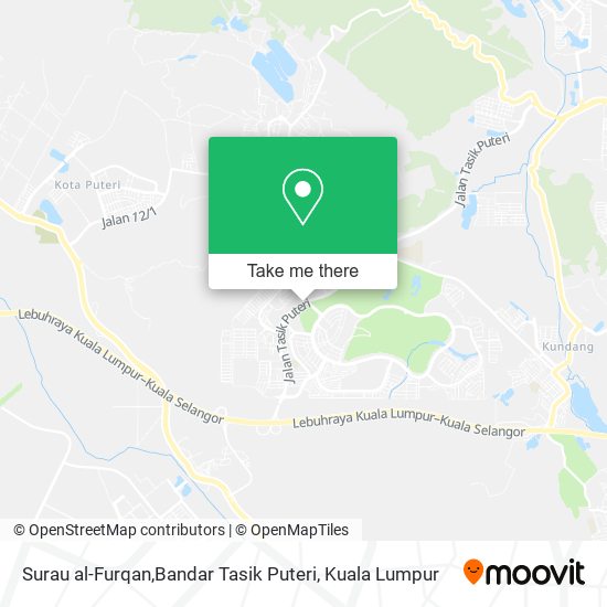 Peta Surau al-Furqan,Bandar Tasik Puteri