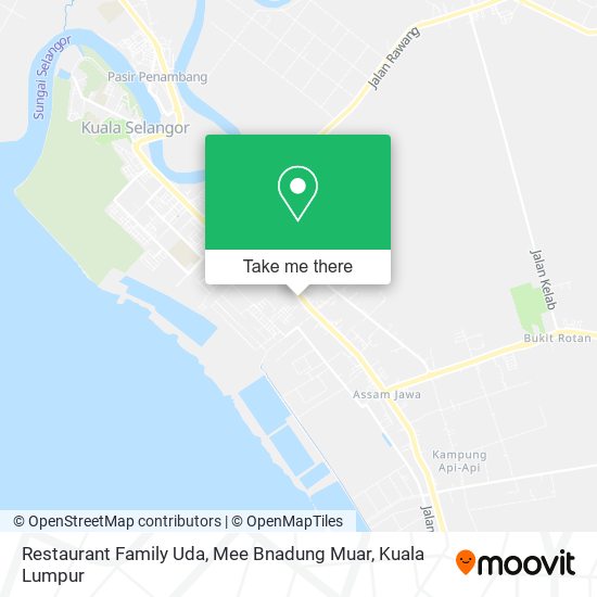 Restaurant Family Uda, Mee Bnadung Muar map