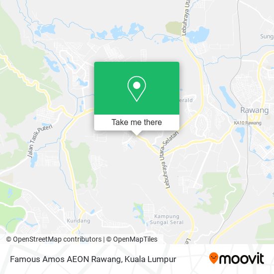 Famous Amos AEON Rawang map