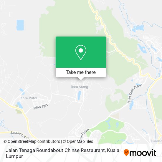 Jalan Tenaga Roundabout Chinse Restaurant map