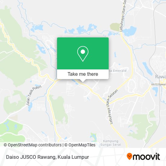 Peta Daiso JUSCO Rawang