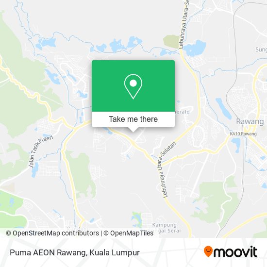 Puma AEON Rawang map