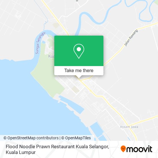 Peta Flood Noodle Prawn Restaurant Kuala Selangor