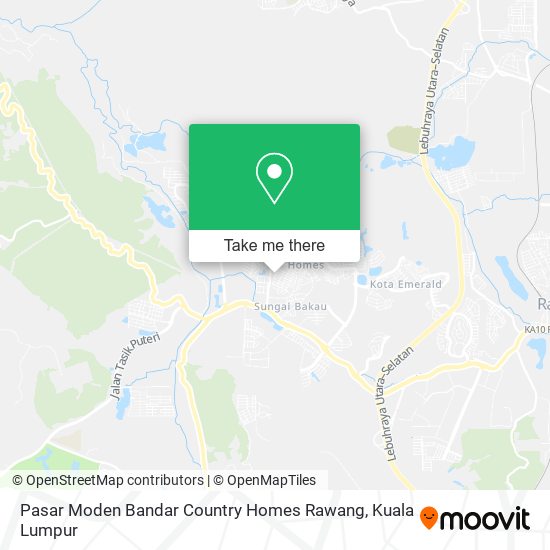 Peta Pasar Moden Bandar Country Homes Rawang