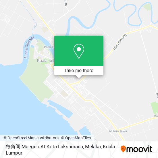 每角间 Maegeo At Kota Laksamana, Melaka map