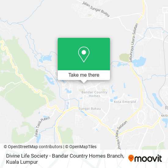 Divine Life Society - Bandar Country Homes Branch map