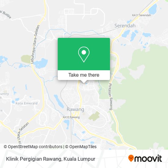 Peta Klinik Pergigian Rawang