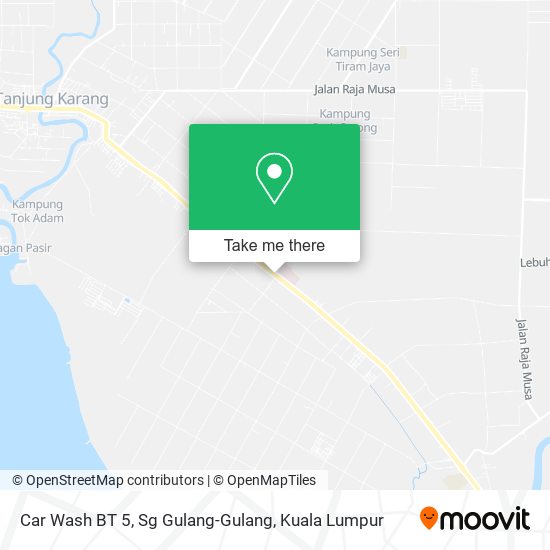 Car Wash BT 5, Sg Gulang-Gulang map