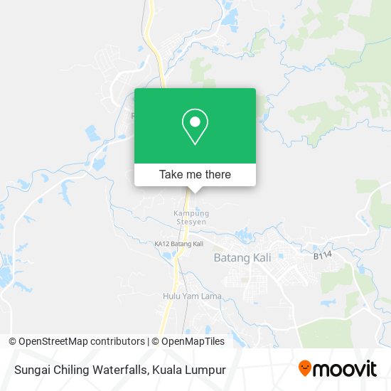 Sungai Chiling Waterfalls map