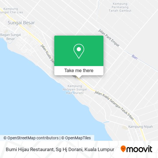 Bumi Hijau Restaurant, Sg Hj Dorani map