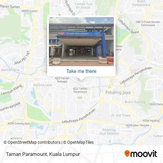 Taman Paramount map