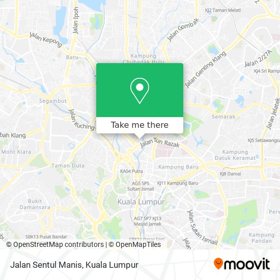 Peta Jalan Sentul Manis