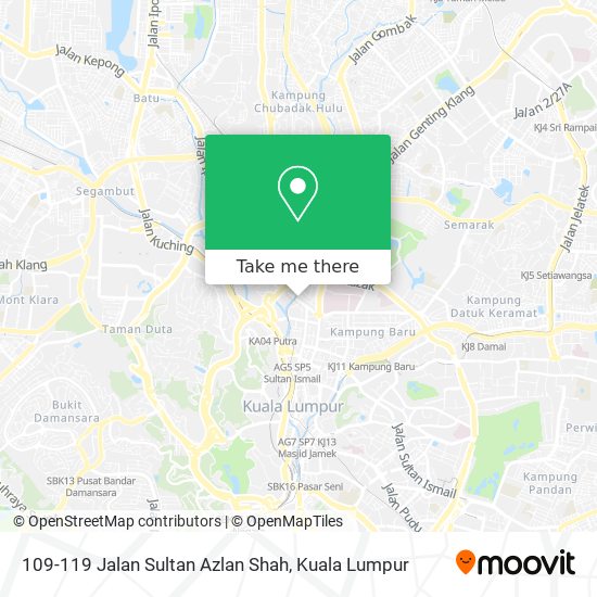 Peta 109-119 Jalan Sultan Azlan Shah