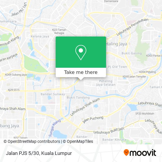 Jalan PJS 5/30 map