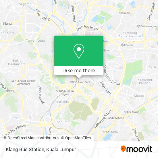 Peta Klang Bus Station
