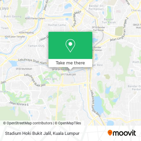 Peta Stadium Hoki Bukit Jalil