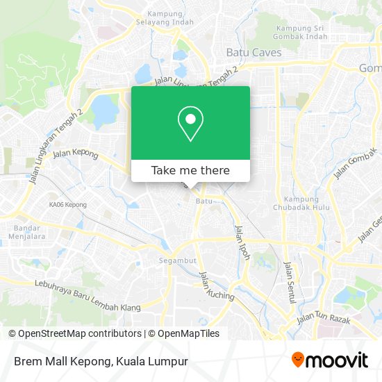 Brem Mall Kepong map