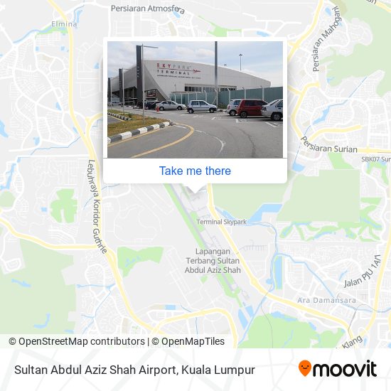 Peta Sultan Abdul Aziz Shah Airport