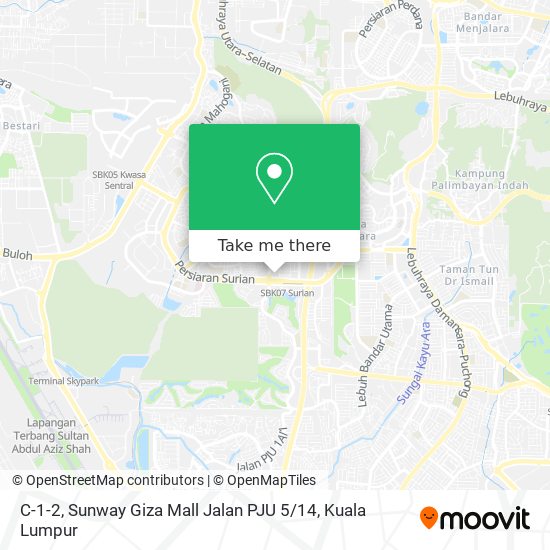 Peta C-1-2, Sunway Giza Mall Jalan PJU 5 / 14