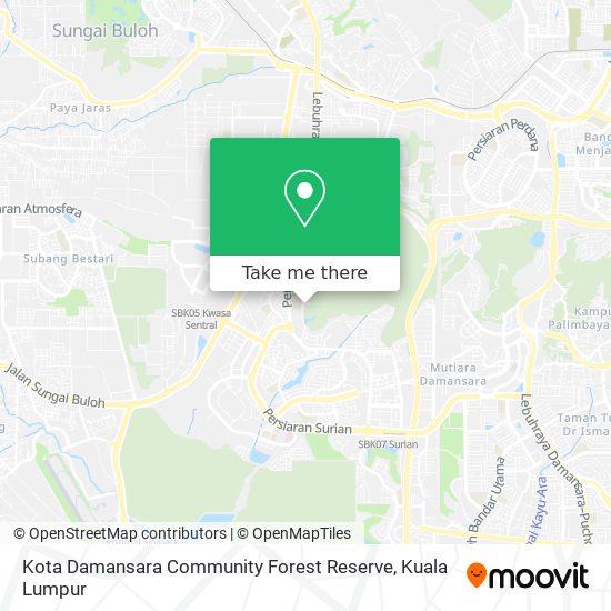 Kota Damansara Community Forest Reserve map