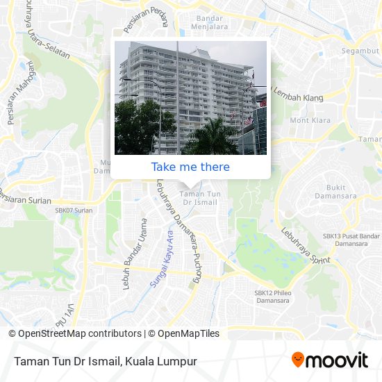 Taman Tun Dr Ismail map