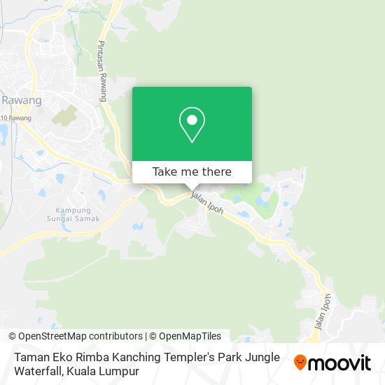 Taman Eko Rimba Kanching Templer's Park Jungle Waterfall map