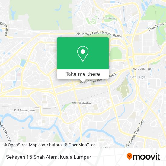 Seksyen 15 Shah Alam map