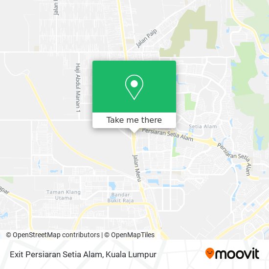 Peta Exit Persiaran Setia Alam
