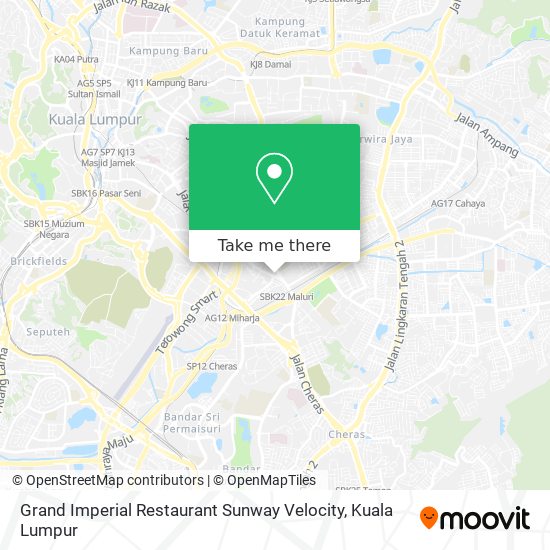 Grand Imperial Restaurant Sunway Velocity map