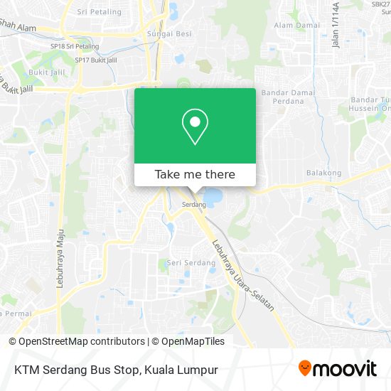 Peta KTM Serdang Bus Stop