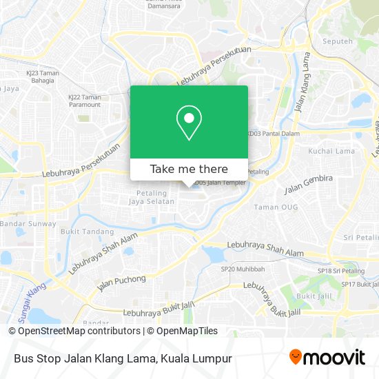 Bus Stop Jalan Klang Lama map