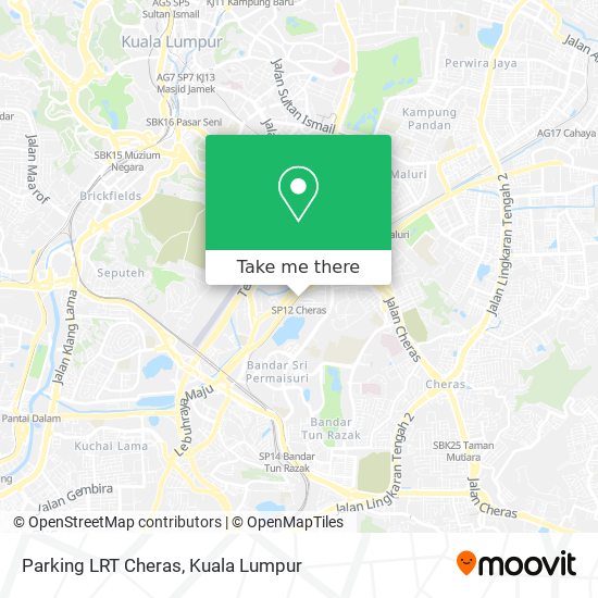 Parking LRT Cheras map