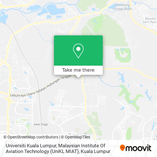 Peta Universiti Kuala Lumpur, Malaysian Institute Of Aviation Technology (UniKL MIAT)
