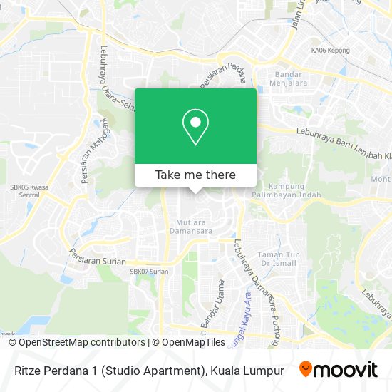 Peta Ritze Perdana 1 (Studio Apartment)